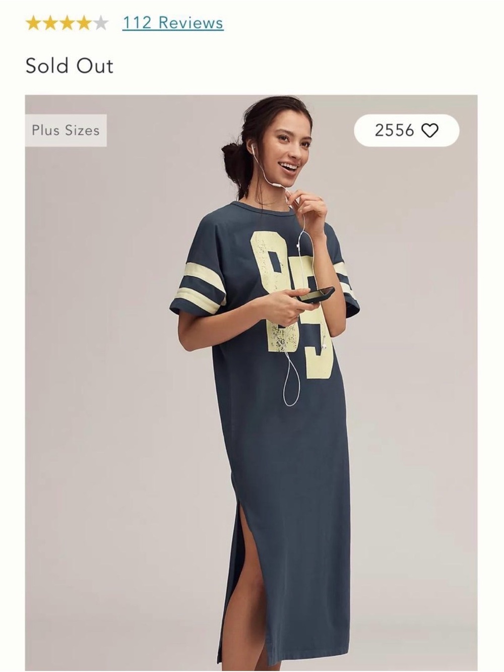 Casual Graphic Maxi Tee Dress in Charcoal with Pale Yellow Accents